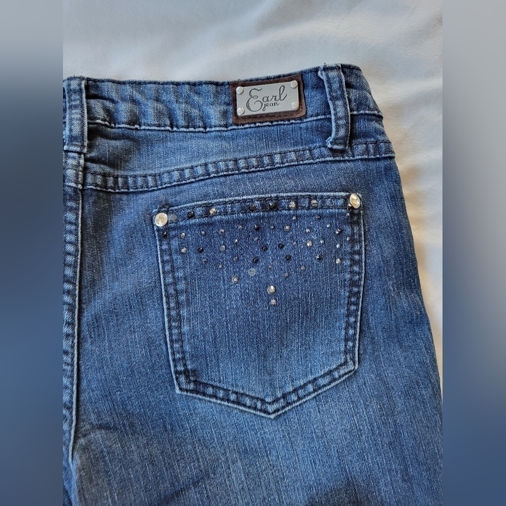 Earl Jeans blue embellished dark wash jeans 11 - Picture 10 of 11